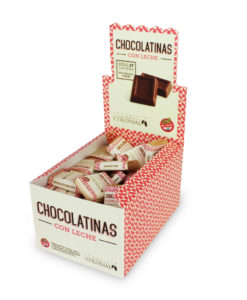 Estuche chocolatinas con leche, Infantil, 50 unidades, Chocolate Colonial