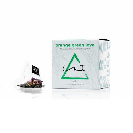 Orange Green Love 12 Piramides de te Hebra Premium by iZen Inti Zen